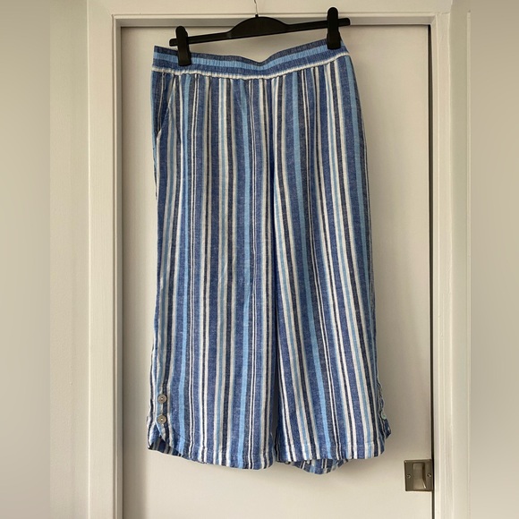 Ruby Rd Stripped Linen Blend Pants, Size XL - Picture 4 of 9